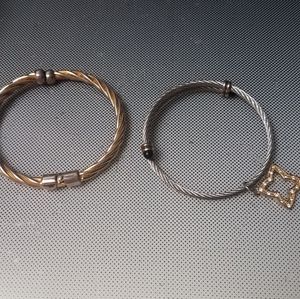 GOLD  SILVER cable wrap bracelet